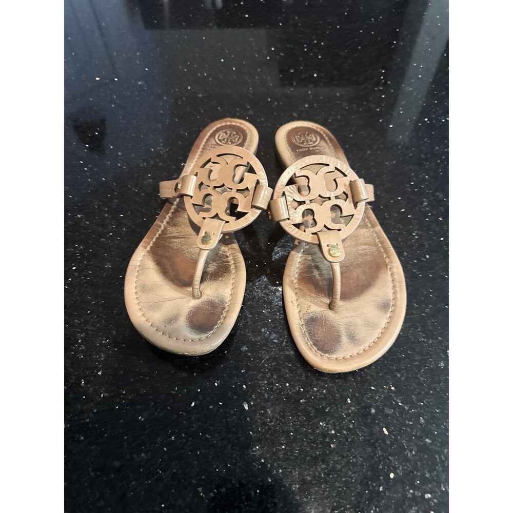 Tory Burch Leather Miller Sandals Size 8.5 Women’s